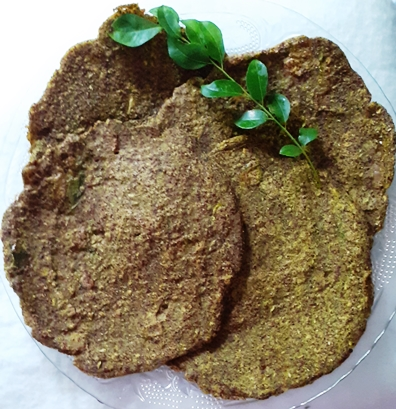Healthy three flour appam ready to serve