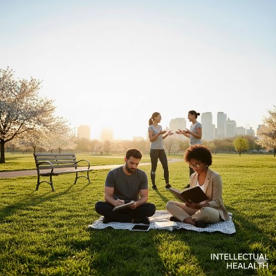 Person reading and learning, representing curiosity and intellectual well-being