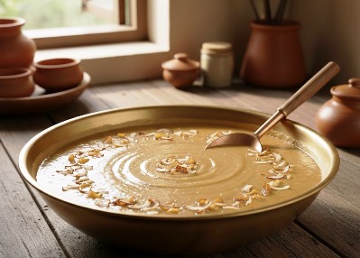 Traditional Kerala-style healthy payasam prepared at home and served warm in a bowl