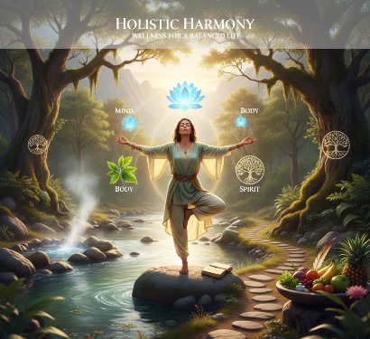 Holistic health illustration showing the connection between mind, body, and spirit for a balanced life